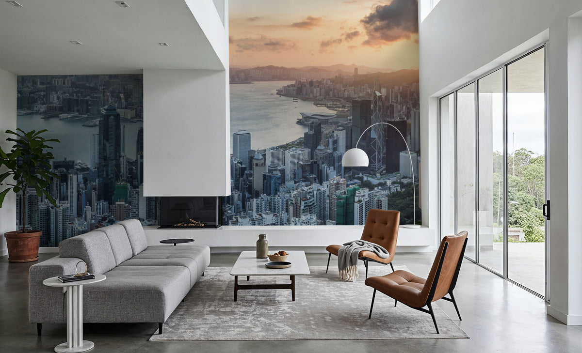 Victoria Harbour Mural Wallpaper - room preview 02