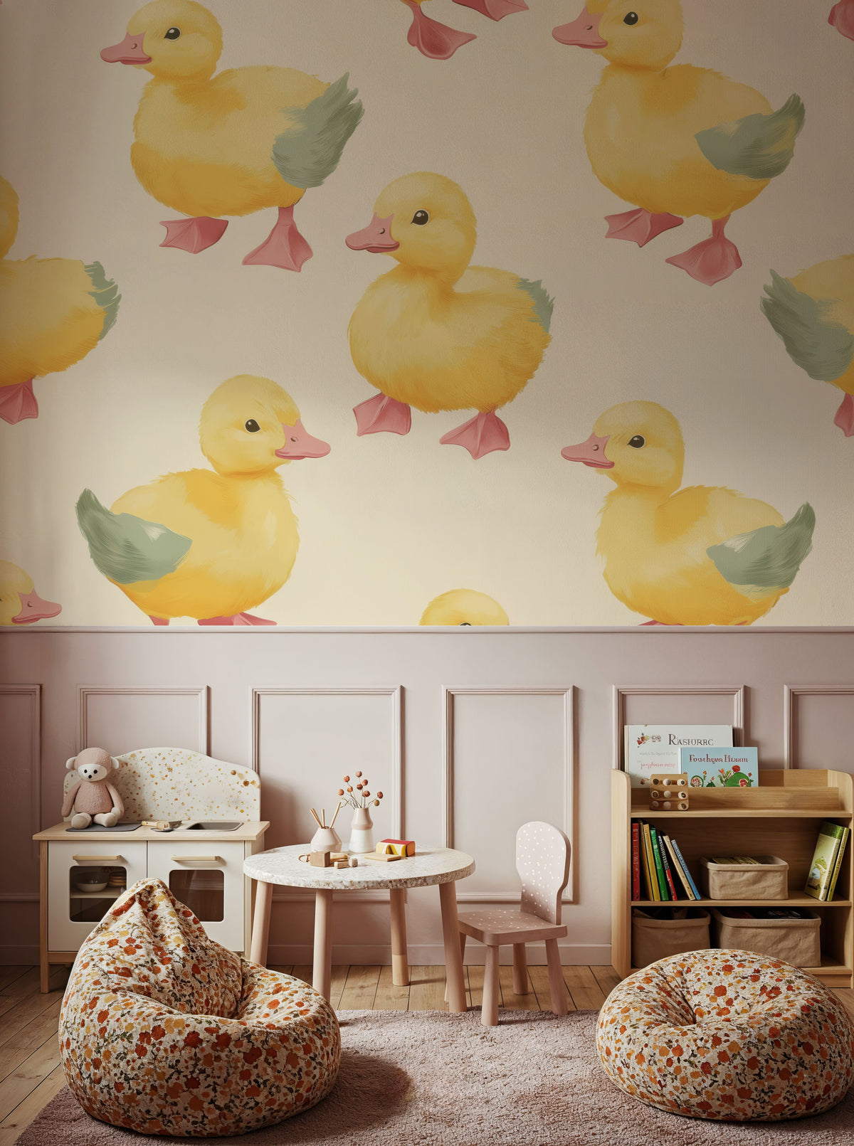 Lovely Ducklings Mural Wallpaper - room preview 02