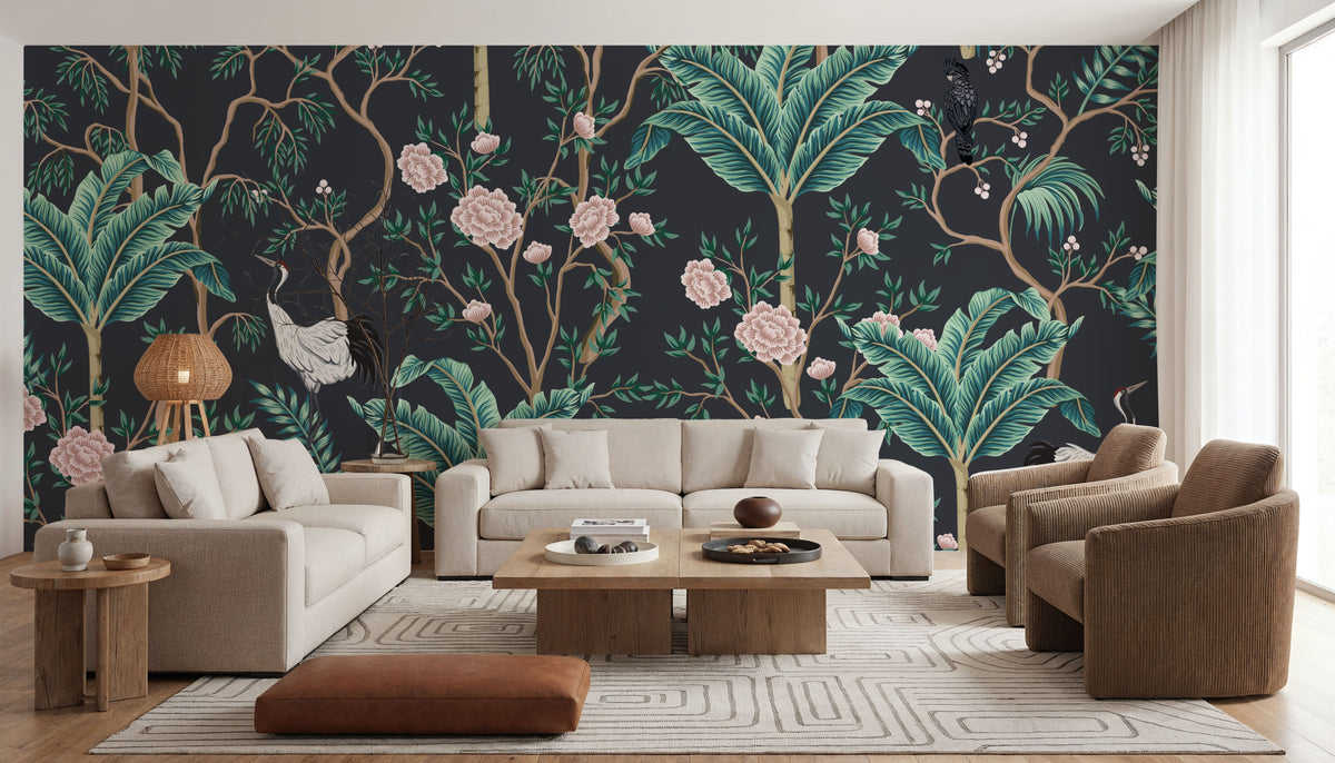 The Bird and the Rose Mural Wallpaper - room preview 02