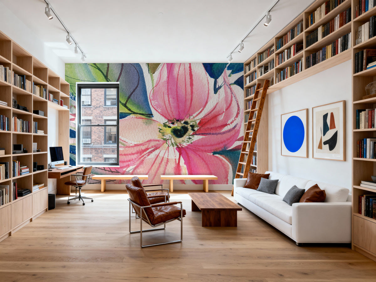 Floral Burst I Mural Wallpaper - room preview 02