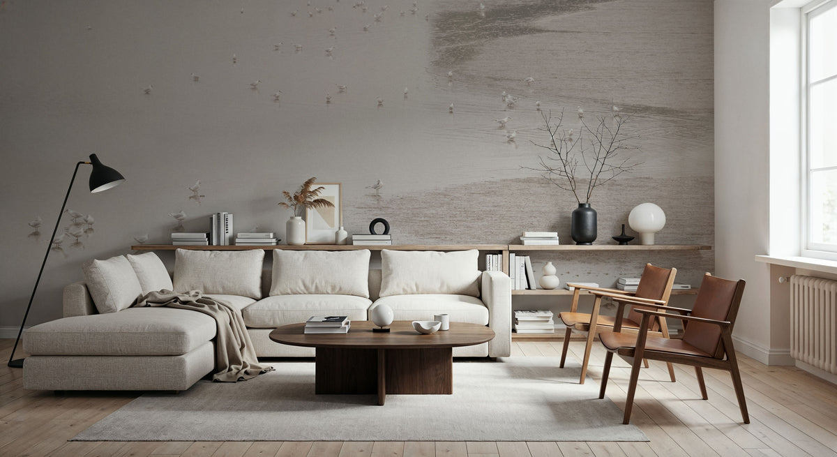 Birds in the Mist Mural Wallpaper - room preview 02