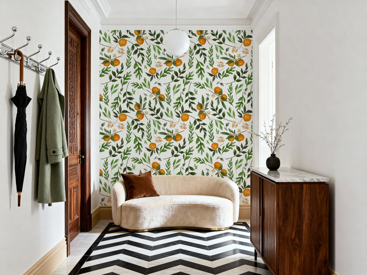 I See Oranges Mural Wallpaper - room preview 02