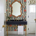 Americana, Stripes and Poppies Mural Wallpaper - room preview 02