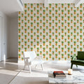 Pineapple Paradise White Mural Wallpaper - room preview 02
