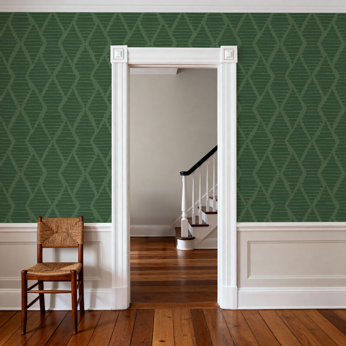 Harvest Time Green Mural Wallpaper - room preview 02