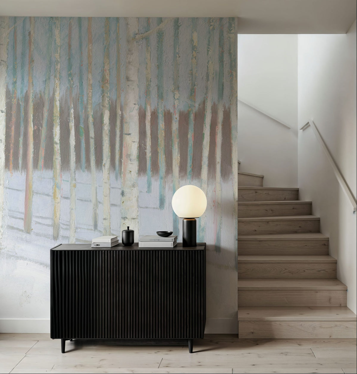 Winter Birch Mural Wallpaper - room preview 02