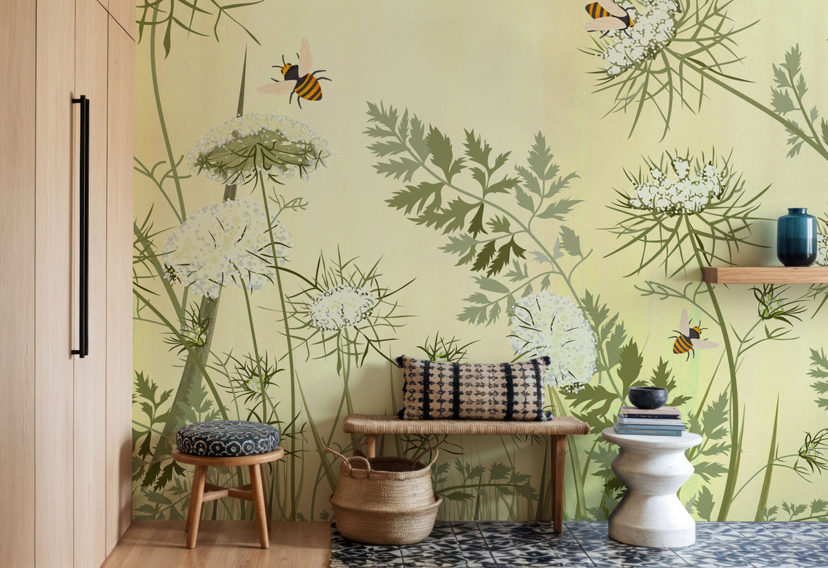 Queen Annes, Lemon Mural Wallpaper - room preview 02