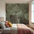 Big Monstera Leaves, Earth Mural Wallpaper - room preview 02