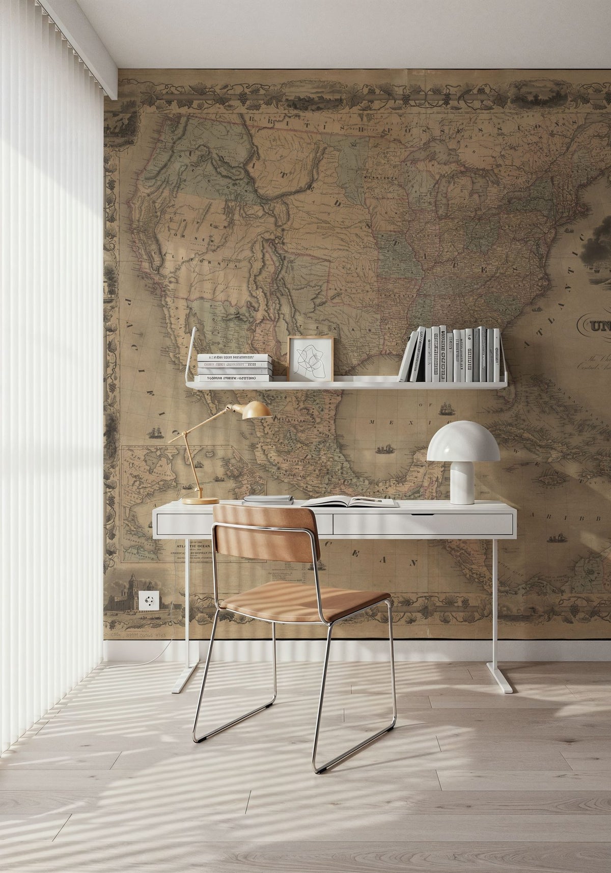 Dwellpaper Colton's Unites States Map 1850 Mural Wallpaper image 2