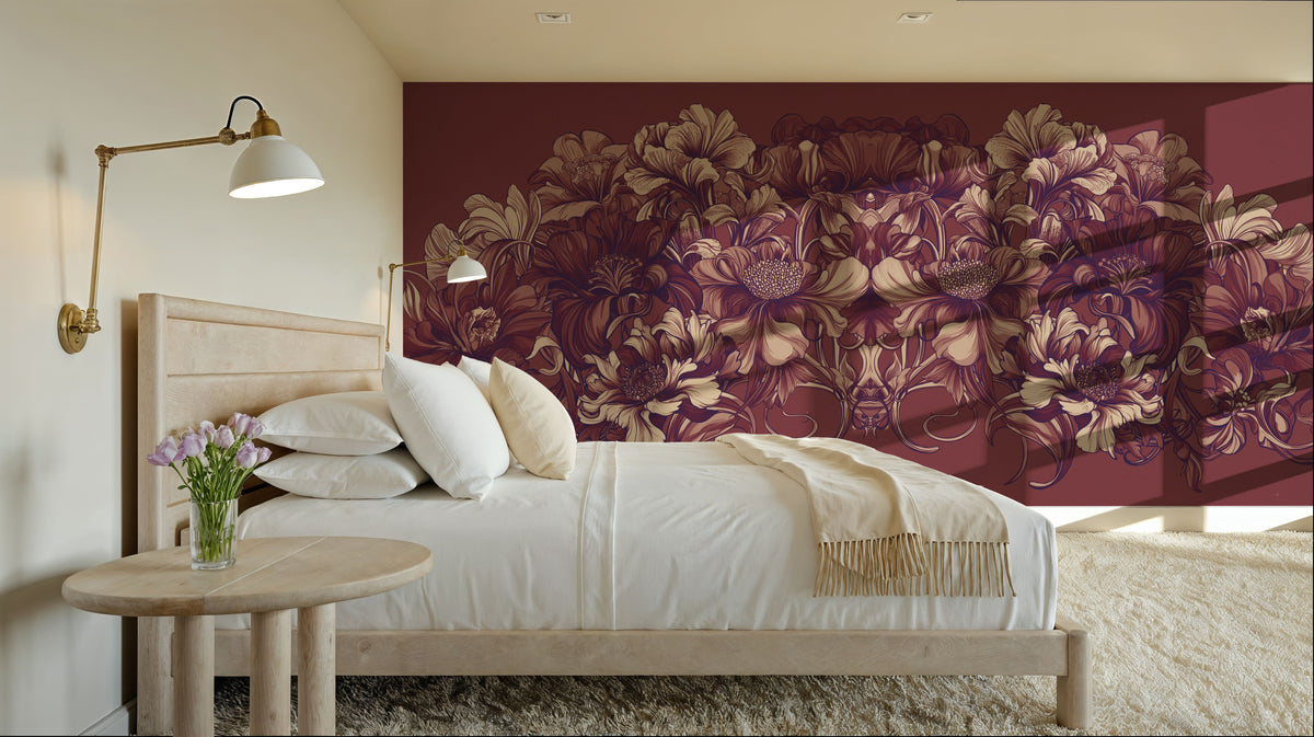 Scandi Flower VI Mural Wallpaper - room preview 02