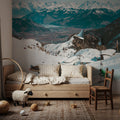 Downhill Skiing Mural Wallpaper - room preview 02