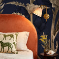 Artichoke Blooms, Navy Blue Mural Wallpaper - room preview 02