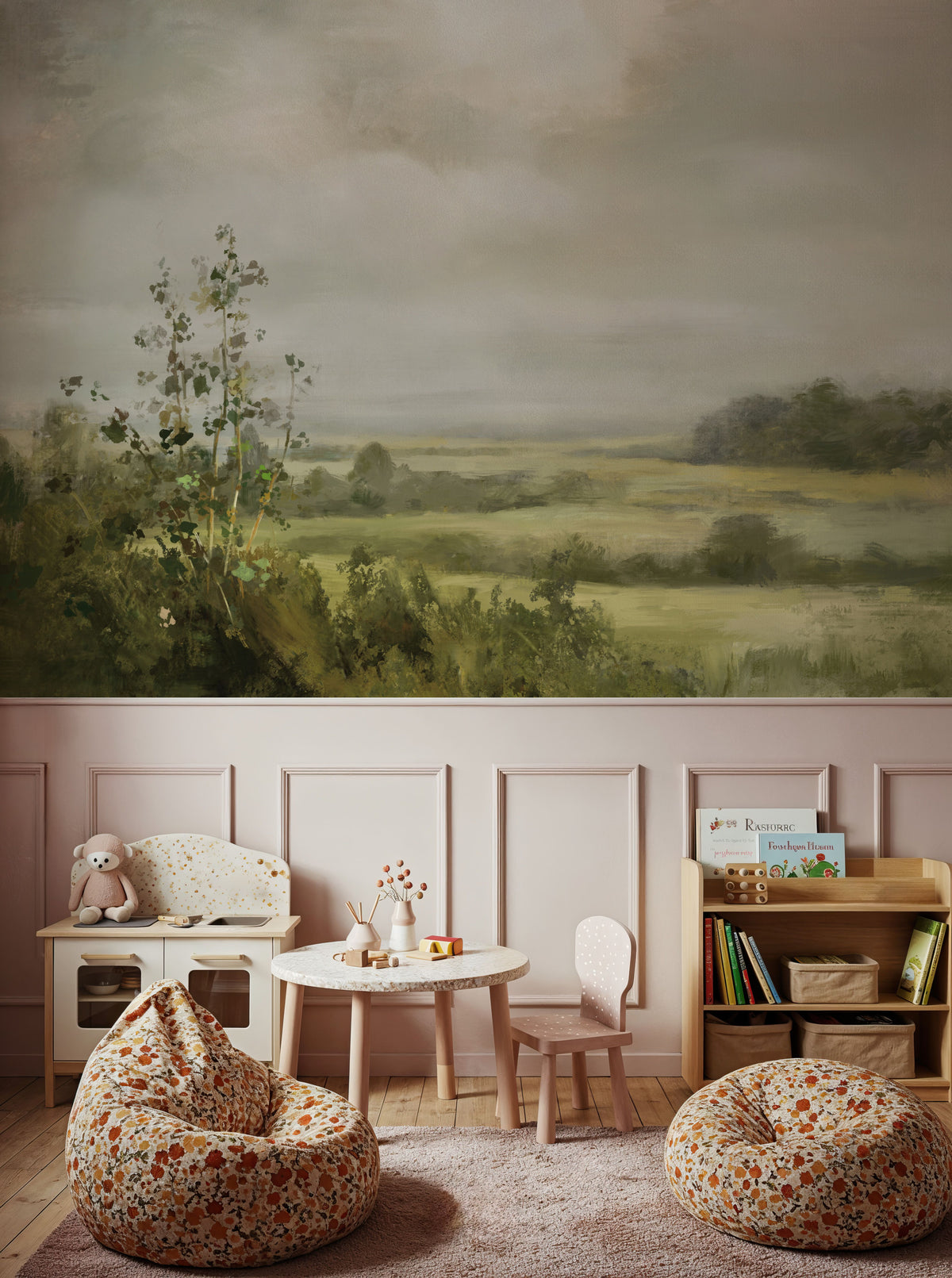 Rolling Fields Mural Wallpaper - room preview 02