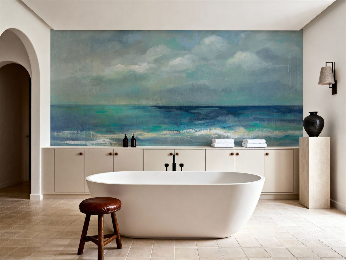Clouds and Sea Mural Wallpaper - room preview 02