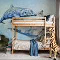Graceful Dolphins I Mural Wallpaper - room preview 02