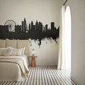 Las Vegas Nevada Skyline Black & White Mural Wallpaper - room preview 02
