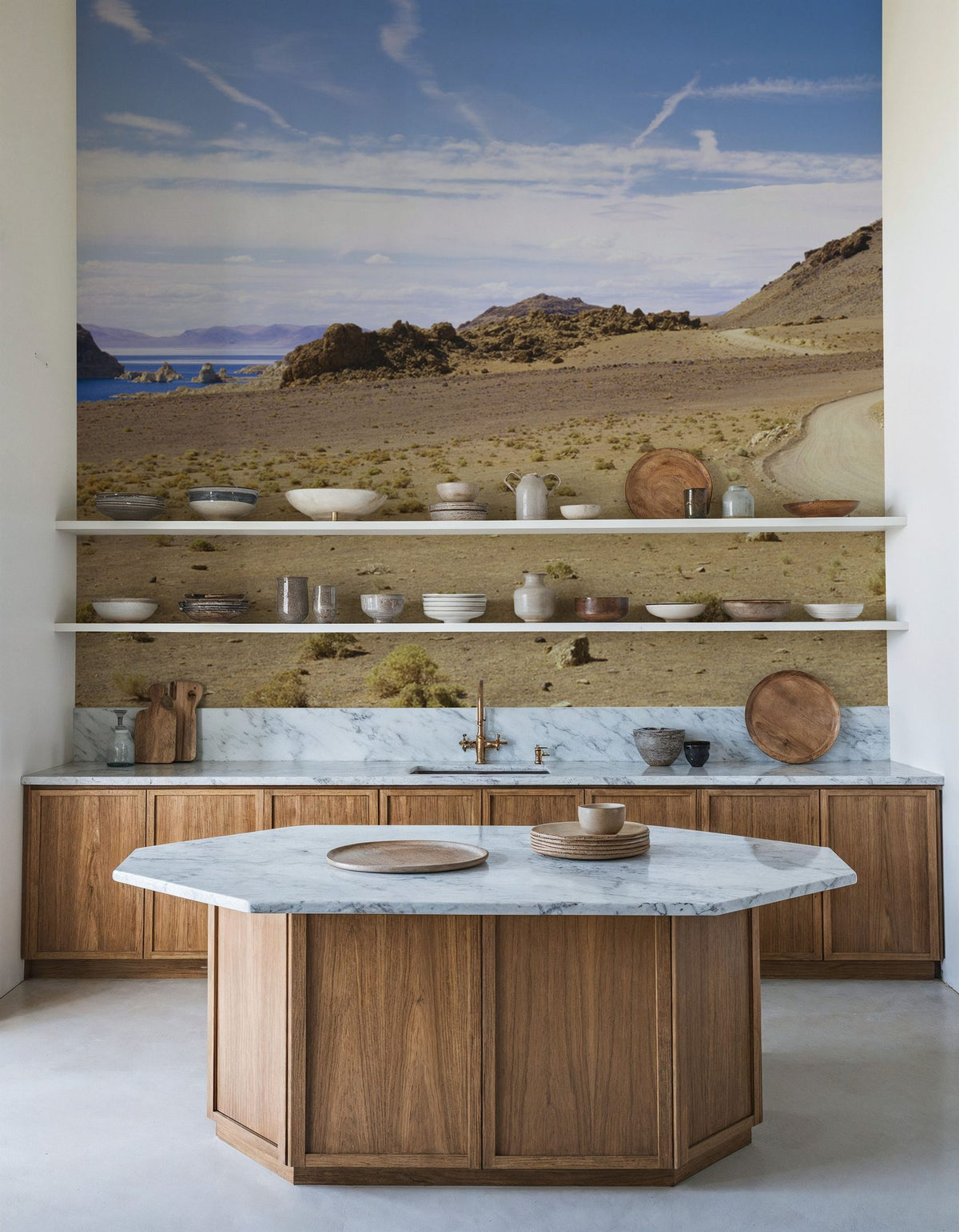 Desert Lake Journey Mural Wallpaper - room preview 02