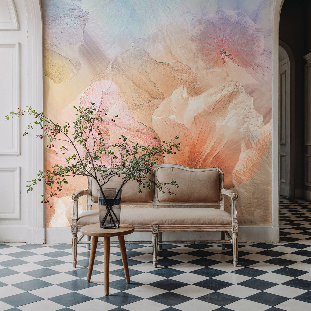 Silk & Light Blossoms Mural Wallpaper - room preview 02