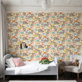 Friendly Foxes Mural Wallpaper - Purple Tone - room preview 02
