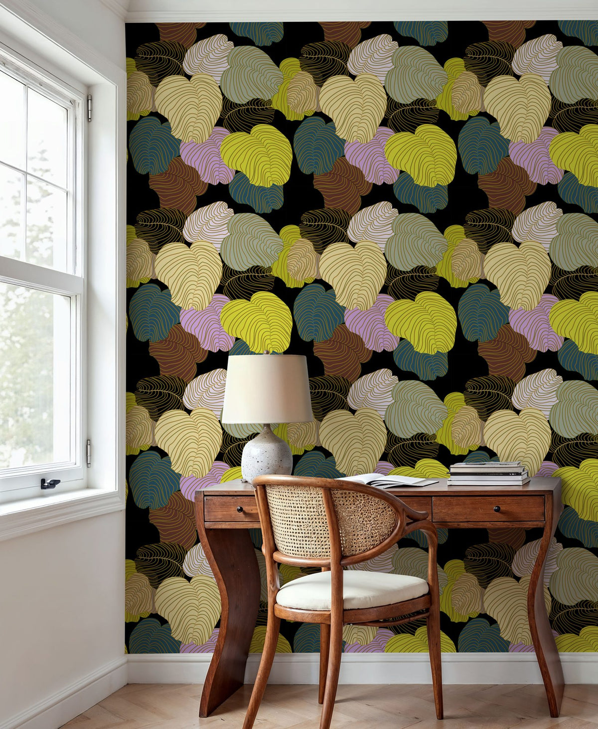 Funky Leaves Mural Wallpaper - room preview 02