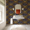 Moody Tiles, Warm Mural Wallpaper - room preview 02