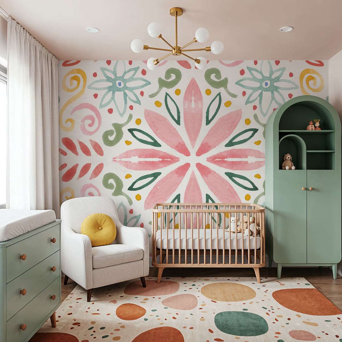 Wild Blooms VIII Mural Wallpaper - room preview 02