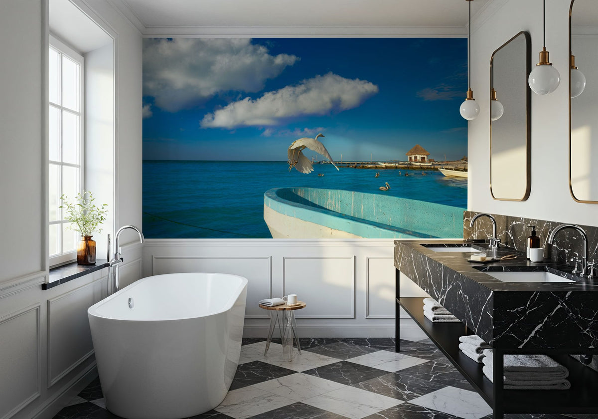 Ocean Freedom Mural Wallpaper - room preview 02