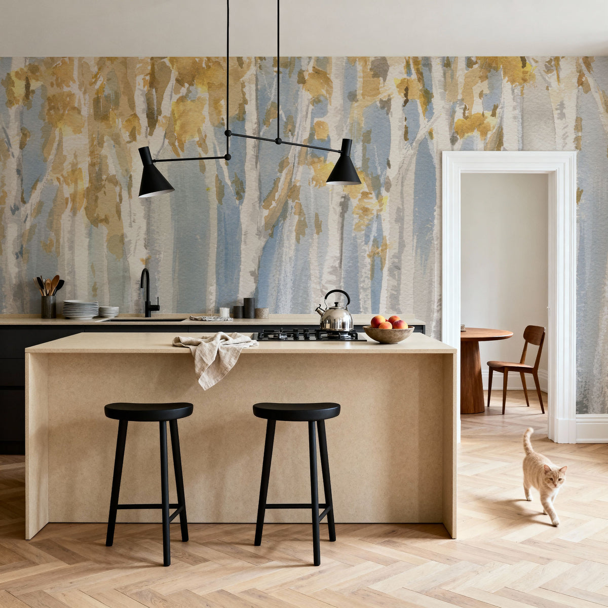Bright Birches Mural Wallpaper - room preview 02