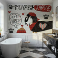 Puppy Love V Mural Wallpaper - room preview 02