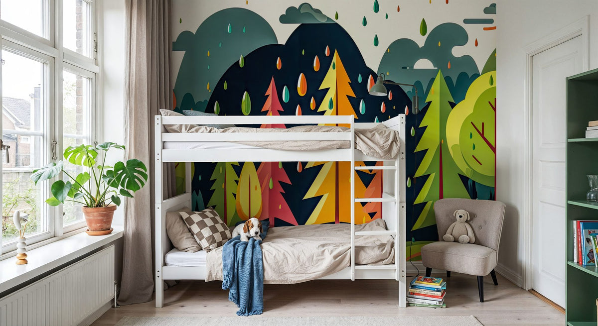 Fantasy Forest Fall Mural Wallpaper - room preview 02
