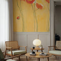 Cadmium Orange Poppies Mural Wallpaper - room preview 02