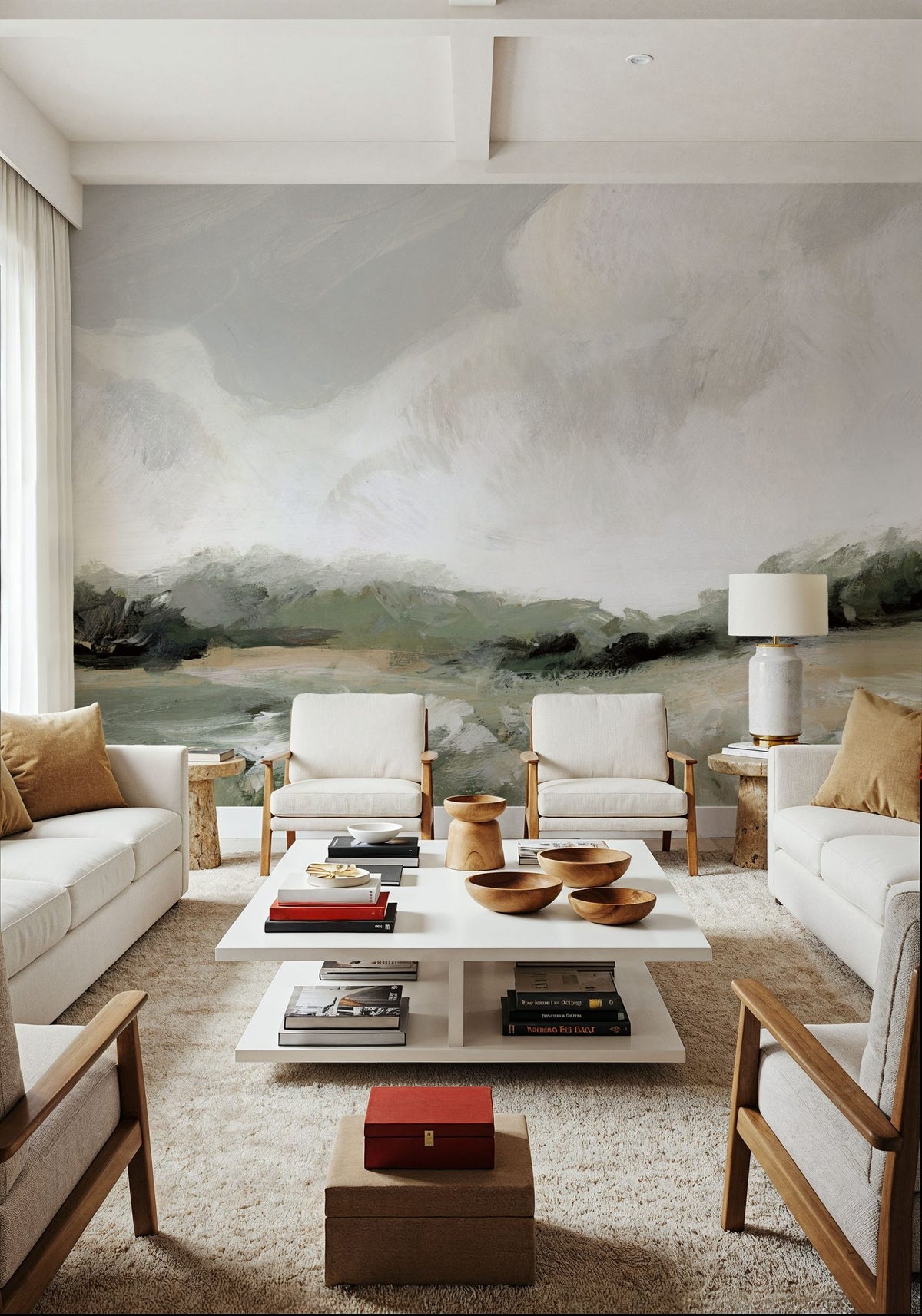 Soft Summer Sky Mural Wallpaper - room preview 02
