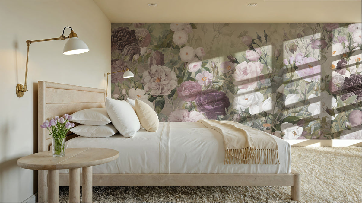 Rose Garden Yellow Mural Wallpaper - room preview 02