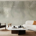 Palms Above, Mint Green Mural Wallpaper - room preview 02