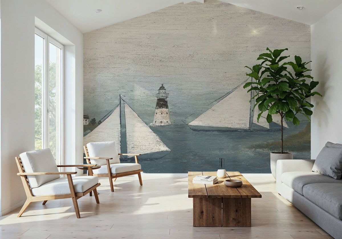 Sailing Ships II Mural Wallpaper - room preview 02