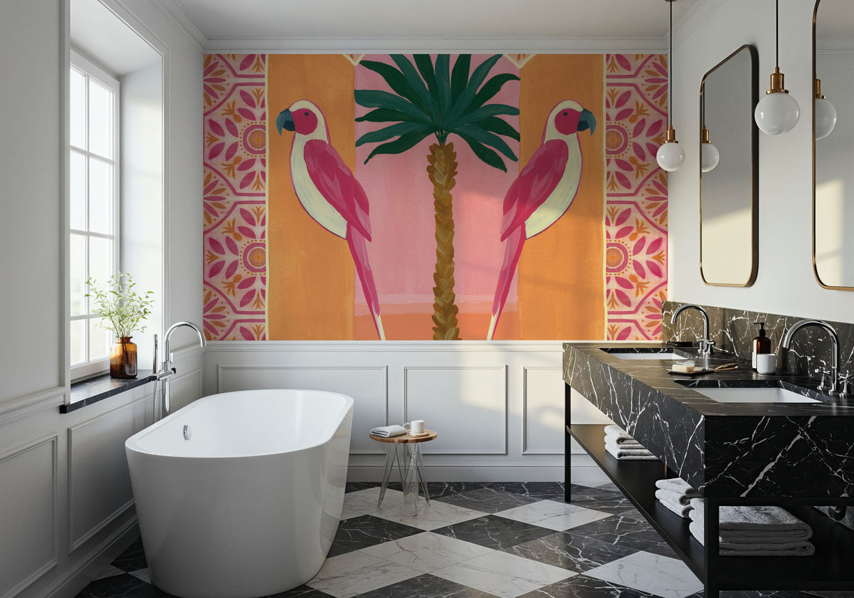 Tropical Birds I Mural Wallpaper - room preview 02