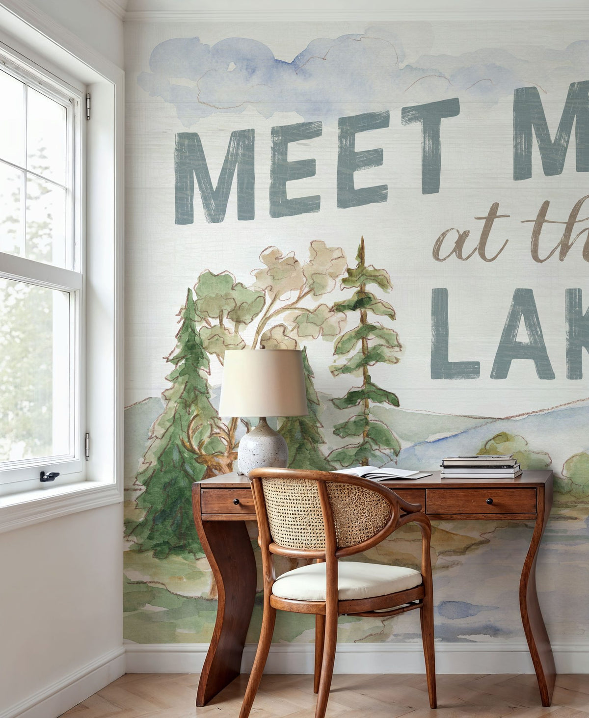 Lake Retreat V Mural Wallpaper - room preview 02