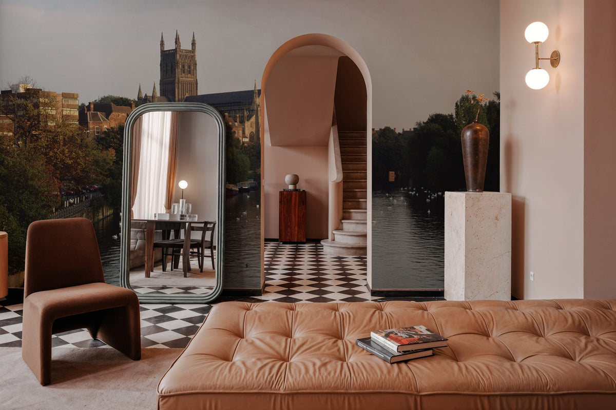 Cathedral Riverfront Mural Wallpaper - room preview 02