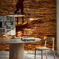 Golden Horizon Paddleboarder Mural Wallpaper - room preview 02