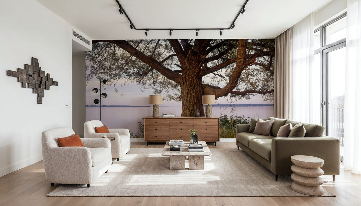 Twilight Solitude Tree Mural Wallpaper - room preview 02
