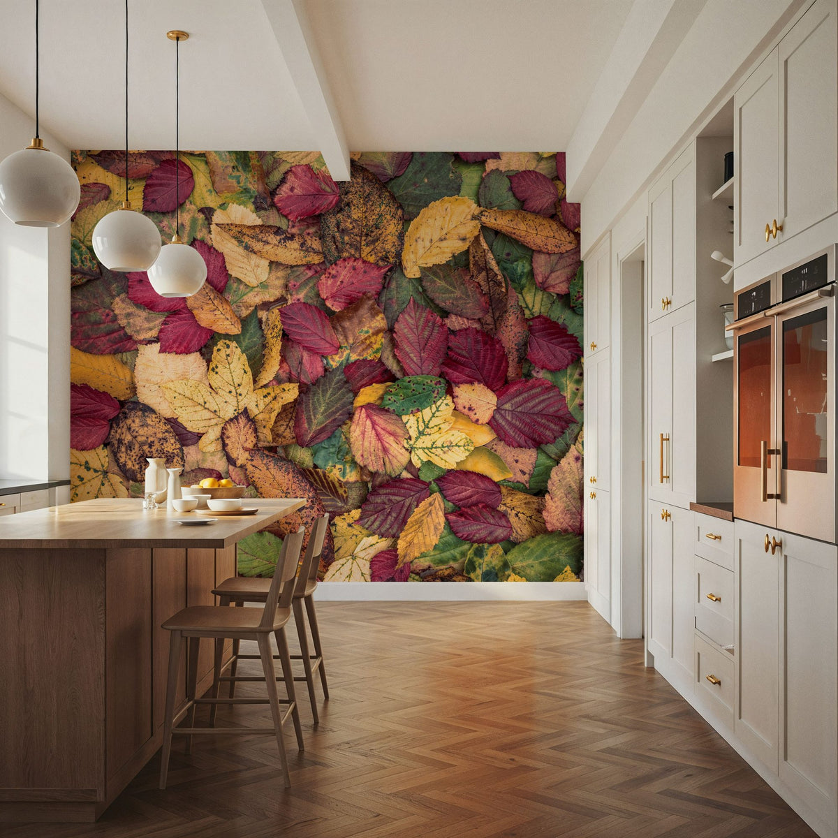 Fall Color Burst Mural Wallpaper - room preview 02