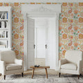 Harvest Paisley Mini White Mural Wallpaper - room preview 02