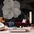 Wild Rose BW II Mural Wallpaper - room preview 02