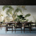 Greenhouse Orchids on Shiplap Mural Wallpaper - room preview 02