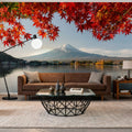 Mount Fuji Fall Mural Wallpaper - room preview 02