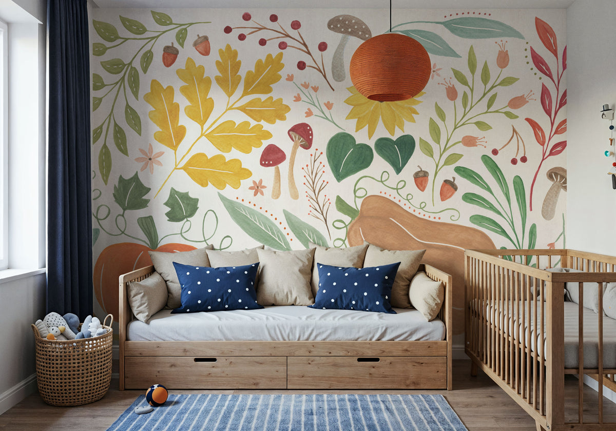 Mod Harvest Mural Wallpaper - room preview 02
