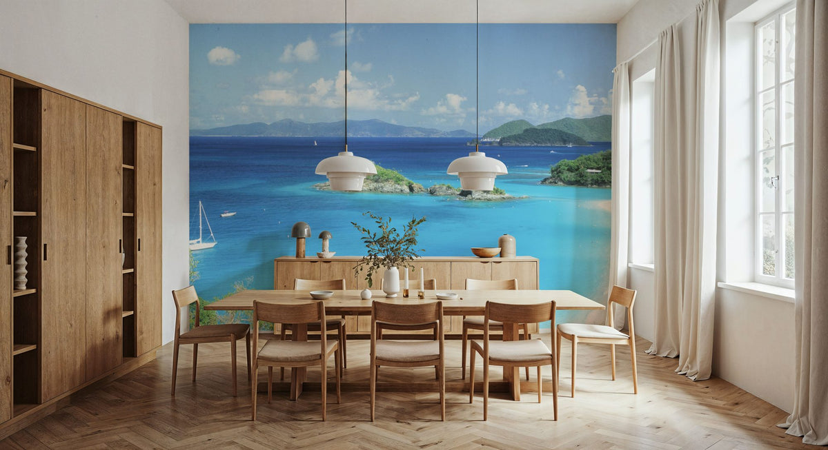 Tropical Paradise Cove Mural Wallpaper - room preview 02