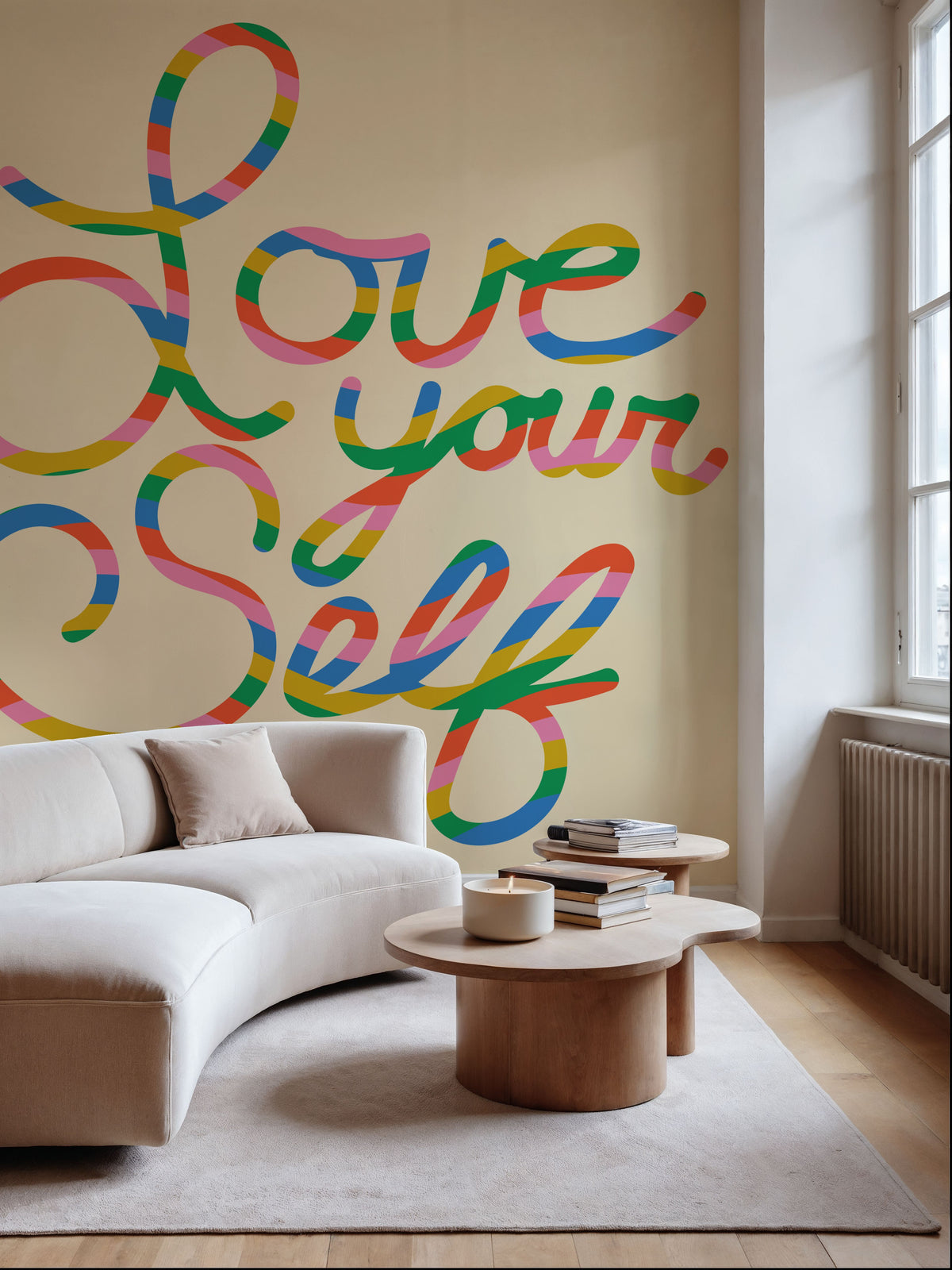 Love Your Self Mural Wallpaper - room preview 02