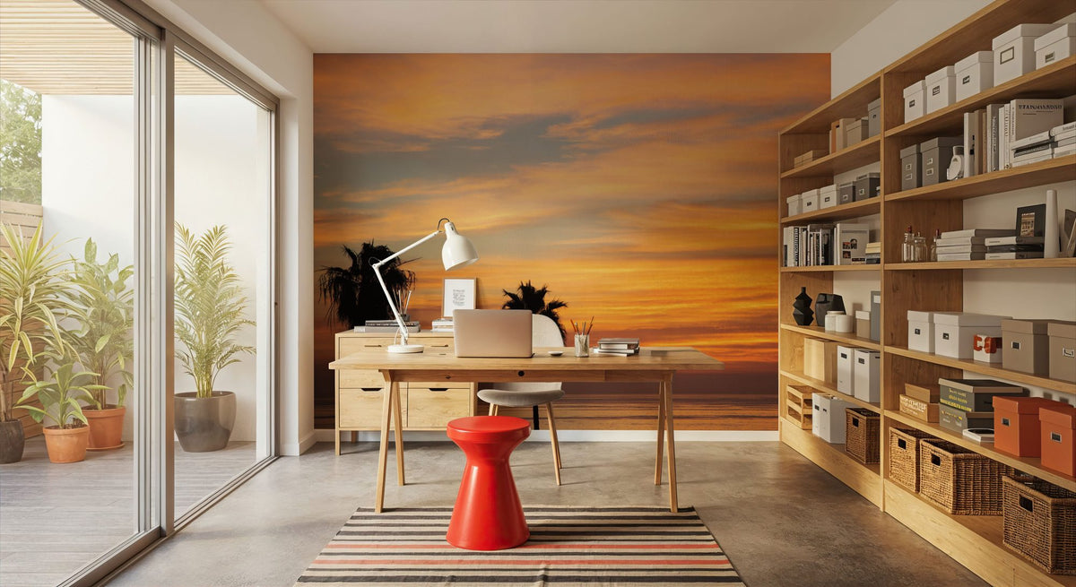 Sunset Palms III Mural Wallpaper - room preview 02