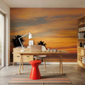 Sunset Palms III Mural Wallpaper - room preview 02
